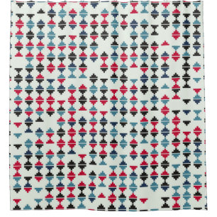 Seamless geometric pattern design illustrationabst shower curtain