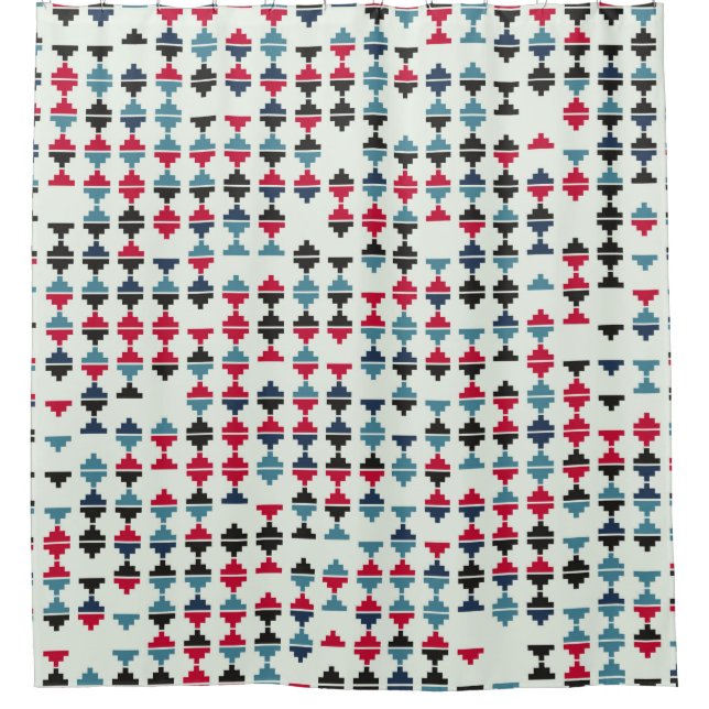 Seamless geometric pattern design illustrationabst shower curtain (Front)