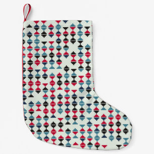 Seamless geometric pattern design illustrationabst small christmas stocking