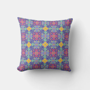 Seamless geometric pattern featuring vibrant pink cushion