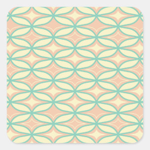 Seamless geometric pattern in diamond shapes Square Sticker