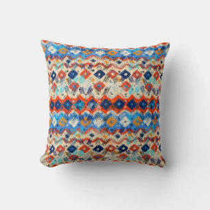 Seamless geometric pattern in ethnic cushion