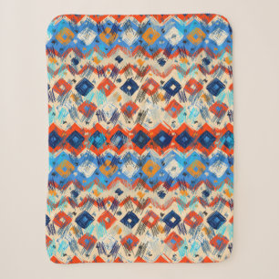 Seamless geometric pattern in ethnic sherpa blanket