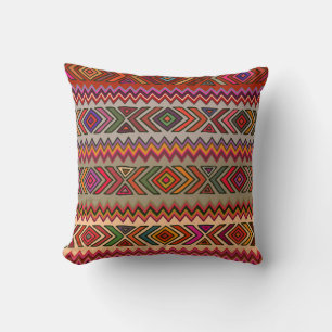 Seamless geometric pattern in ethnic style with rh cushion