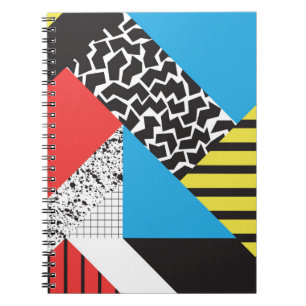 Seamless geometric pattern in modern abstract styl notebook