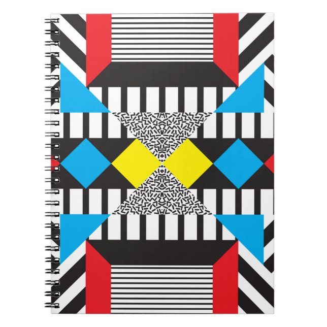 Seamless geometric pattern in modern abstract styl notebook (Front)