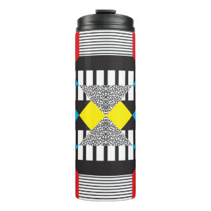 Seamless geometric pattern in modern abstract styl thermal tumbler