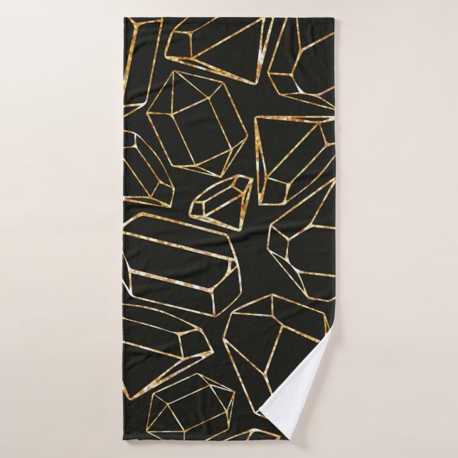 Seamless geometric pattern in retro 80s style. Pop Bath Towel (Bath Towel)