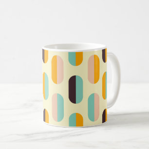 Seamless geometric pattern in retro vibes coffee mug