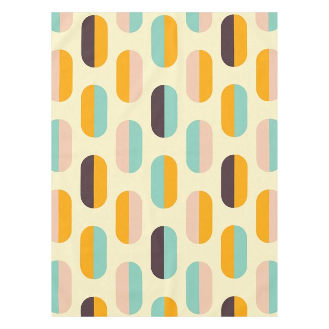 Seamless geometric pattern in retro vibes tablecloth (Front)