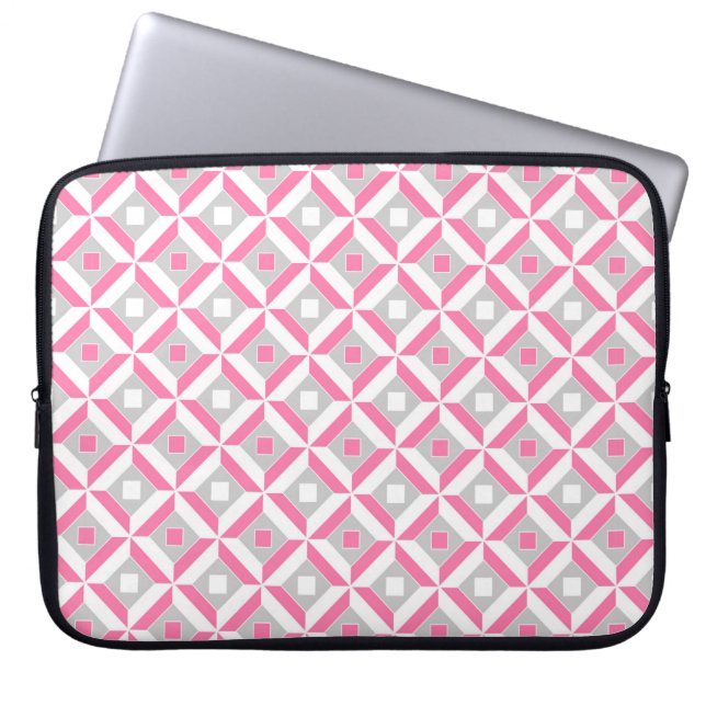Seamless geometric pattern laptop sleeve (Front)