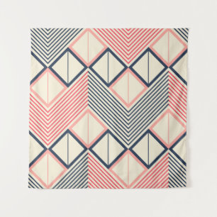 Seamless geometric pattern of horizontal zigzag in tapestry
