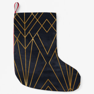 Seamless geometric pattern on paper texture. Art D Small Christmas Stocking
