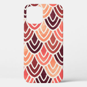 Seamless geometric pattern on paper texture iPhone 12 case
