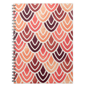 Seamless geometric pattern on paper texture notebook