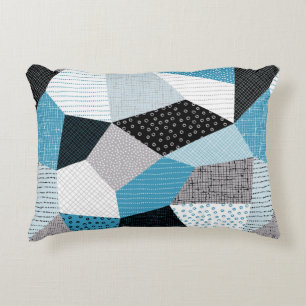 Seamless geometric pattern, patchwork tiles. Freeh Decorative Cushion