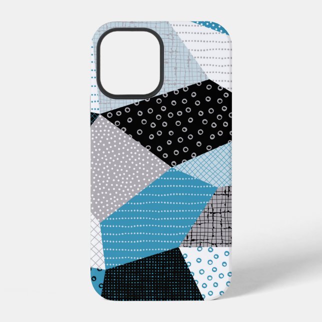 Seamless geometric pattern, patchwork tiles. Freeh iPhone Case (Back)