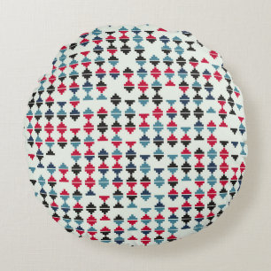 Seamless geometric pattern round cushion