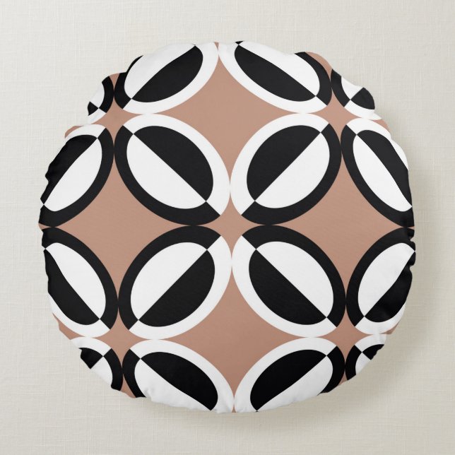 Seamless geometric pattern round cushion (Front)