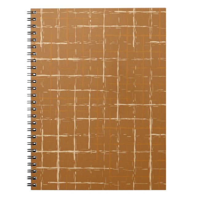 Seamless geometric pattern with abstract brush str notebook (Front)