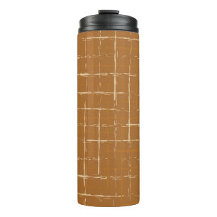 Seamless geometric pattern with abstract brush str thermal tumbler