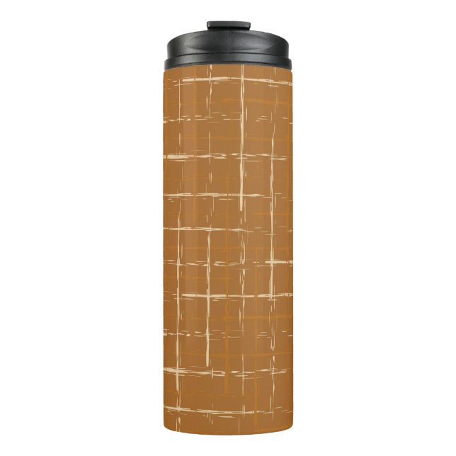 Seamless geometric pattern with abstract brush str thermal tumbler (Front)