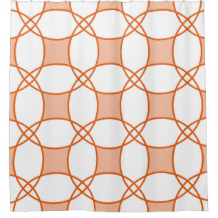 Seamless geometric pattern with circles shower curtain