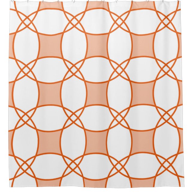 Seamless geometric pattern with circles shower curtain (Front)
