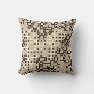 Seamless geometric pattern with colored elements,  cushion