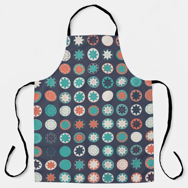 Seamless geometric pattern with coloured elements, apron (Front)