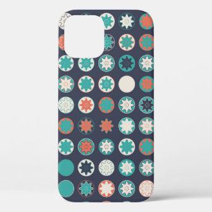 Seamless geometric pattern with coloured elements, iPhone 12 case