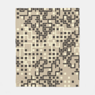 Seamless geometric pattern with coloured elements, fleece blanket
