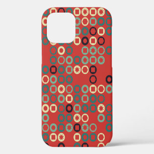 Seamless geometric pattern with coloured elements, iPhone 12 case