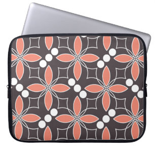 Seamless geometric pattern with flowers. art. laptop sleeve