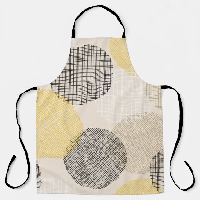 Seamless geometric pattern with pink circles apron (Front)