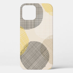 Seamless geometric pattern with pink circles iPhone 12 case