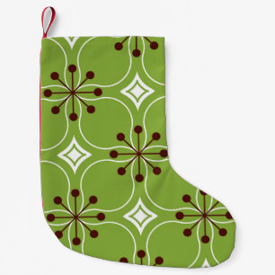 Seamless geometric pattern with rhombuses small christmas stocking