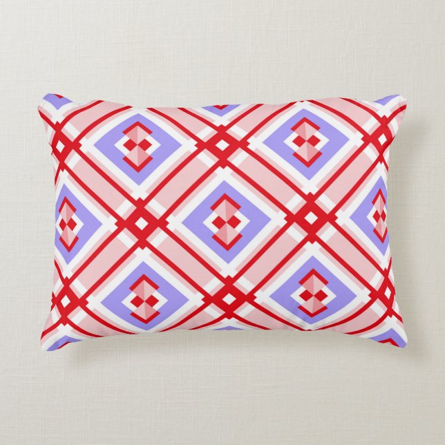 Seamless geometric pattern with squares decorative cushion (Front)