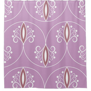 Seamless geometric pattern with swirls. art.  shower curtain