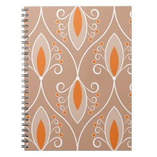 Seamless geometric pattern with swirls notebook