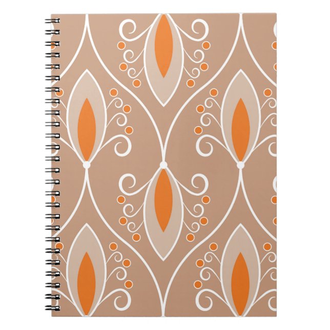 Seamless geometric pattern with swirls notebook (Front)