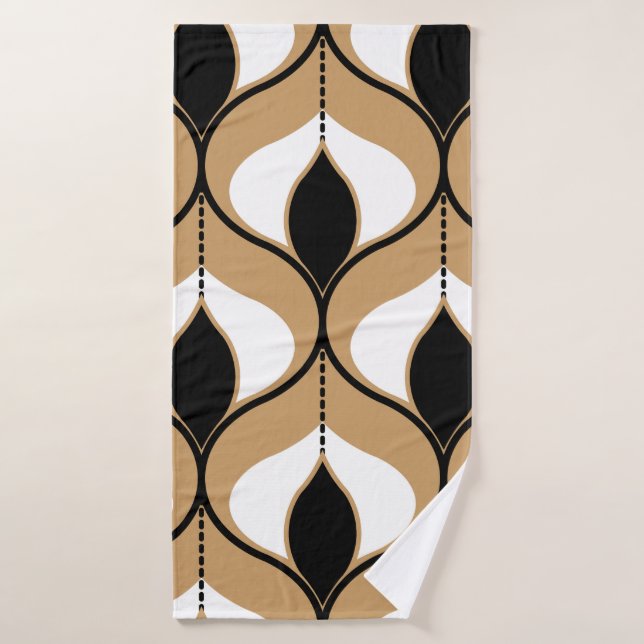 Seamless geometric pattern with wavy lines. art.  bath towel (Bath Towel)