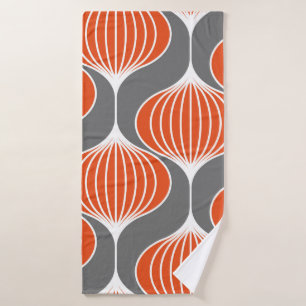 Seamless geometric pattern with wavy lines. art. bath towel