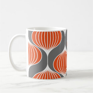 Seamless geometric pattern with wavy lines. art. coffee mug