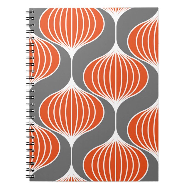 Seamless geometric pattern with wavy lines. art.  notebook (Front)