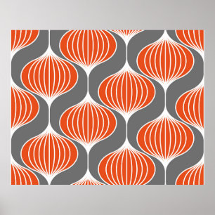 Seamless geometric pattern with wavy lines. art. poster