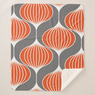 Seamless geometric pattern with wavy lines. art. sherpa blanket