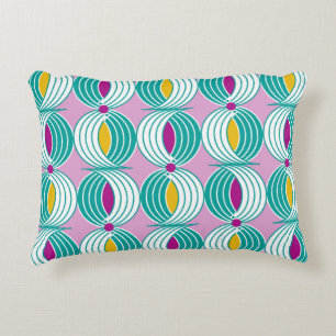 Seamless geometric pattern with wavy lines decorative cushion