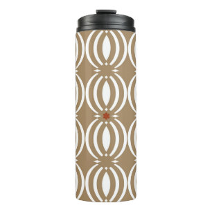 Seamless geometric pattern with wavy lines thermal tumbler