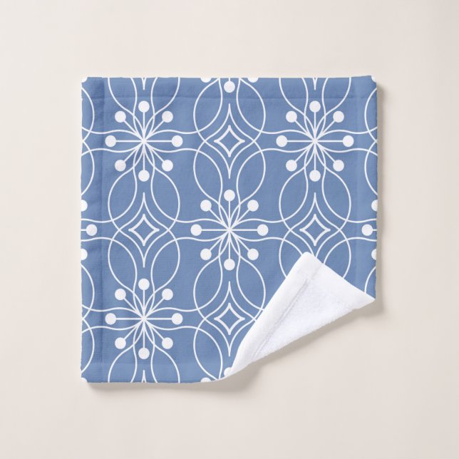 Seamless geometric pattern with wavy lines wash cloth (Wash Cloth)